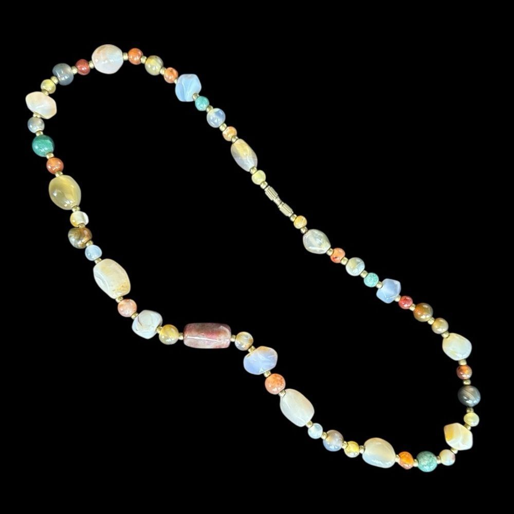 Multi Stone Necklace Gemstone Beaded